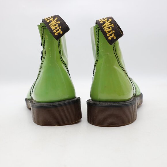 Doc Dr. Marten's Women's UK 4 US 6 Steel Toe Green Patent Leather England - Picture 5 of 12